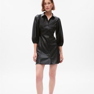 Gap faux leather dress